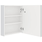 Armario de baño con espejo LED blanco brillante 50x14x60 cm