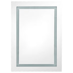 Armario de baño con espejo y LED color roble 50x13x70 cm