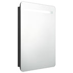 Armario de baño con espejo negro 60x11x80 cm