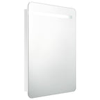 Armario de baño con espejo LED blanco brillante 60x11x80 cm
