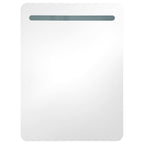 Armario de baño con espejo LED blanco brillante 60x11x80 cm