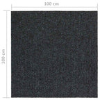 Alfombra de pasillo atrapa suciedad 100x100 cm gris antracita