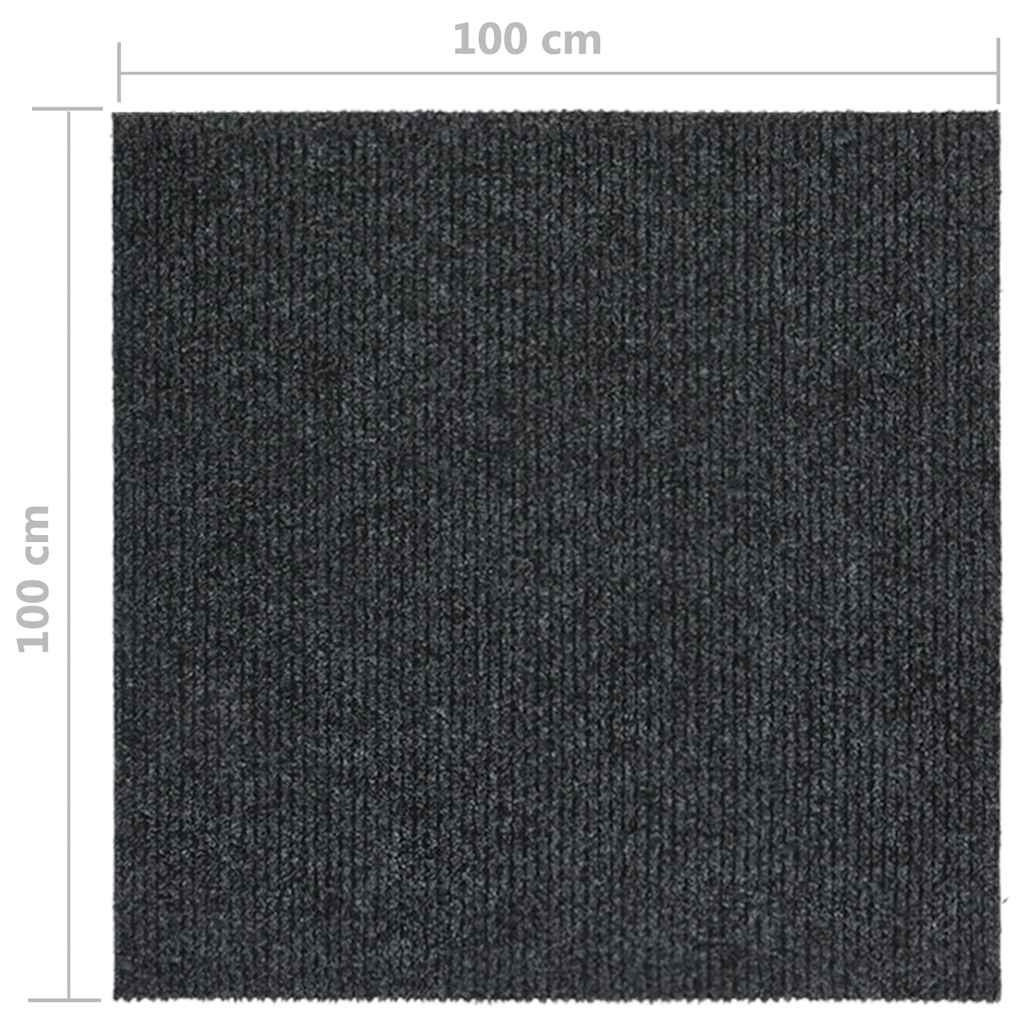 Alfombra de pasillo atrapa suciedad 100x100 cm gris antracita