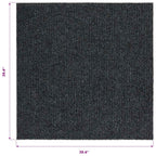 Alfombra de pasillo atrapa suciedad 100x100 cm gris antracita