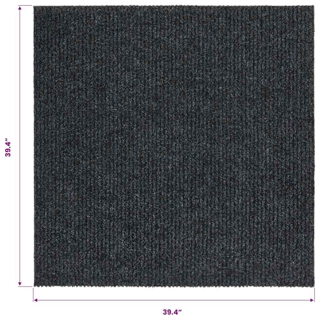 Alfombra de pasillo atrapa suciedad 100x100 cm gris antracita