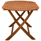 Mesa jardín plegable 160x85x75 cm madera maciza de eucalipto