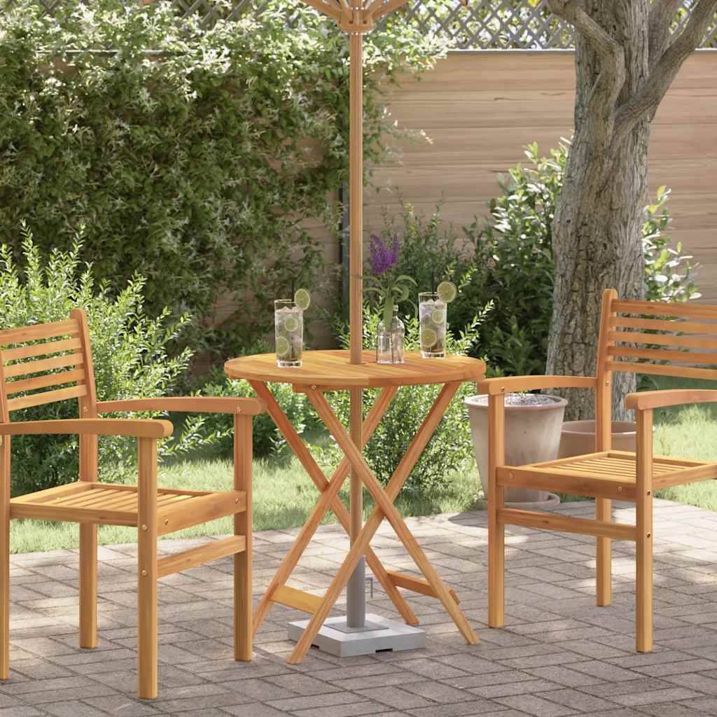 Folding garden table 160x85x75 cm solid eucalyptus wood