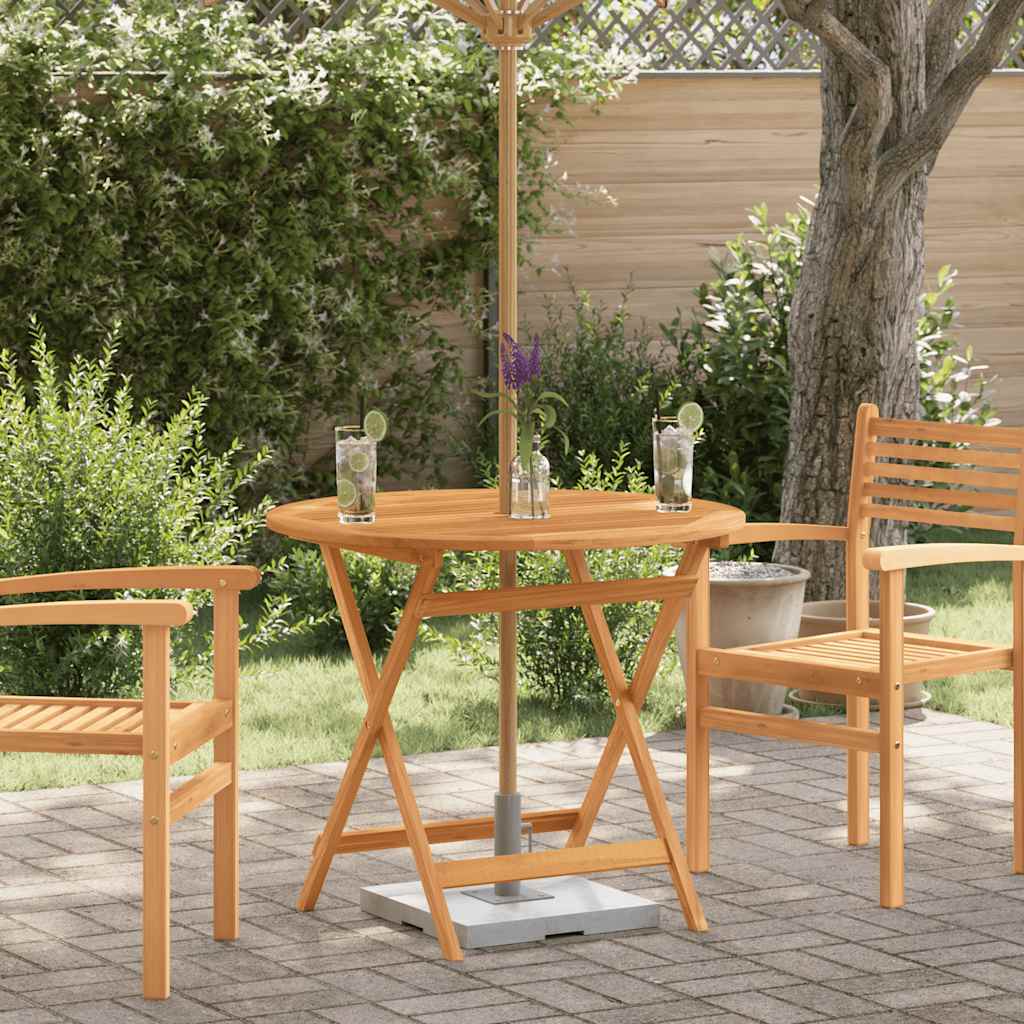 Folding garden table 160x85x75 cm solid eucalyptus wood