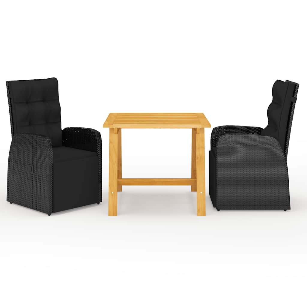 Juego de comedor de jardín 3 piezas