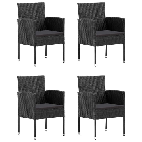 5-piece black outdoor dining set