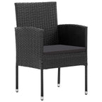 Juego de comedor de jardín 5 piezas negro