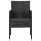 Juego de comedor de jardín 5 piezas negro