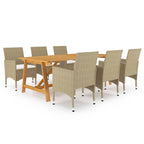 Juego de comedor de jardín 5 piezas negro