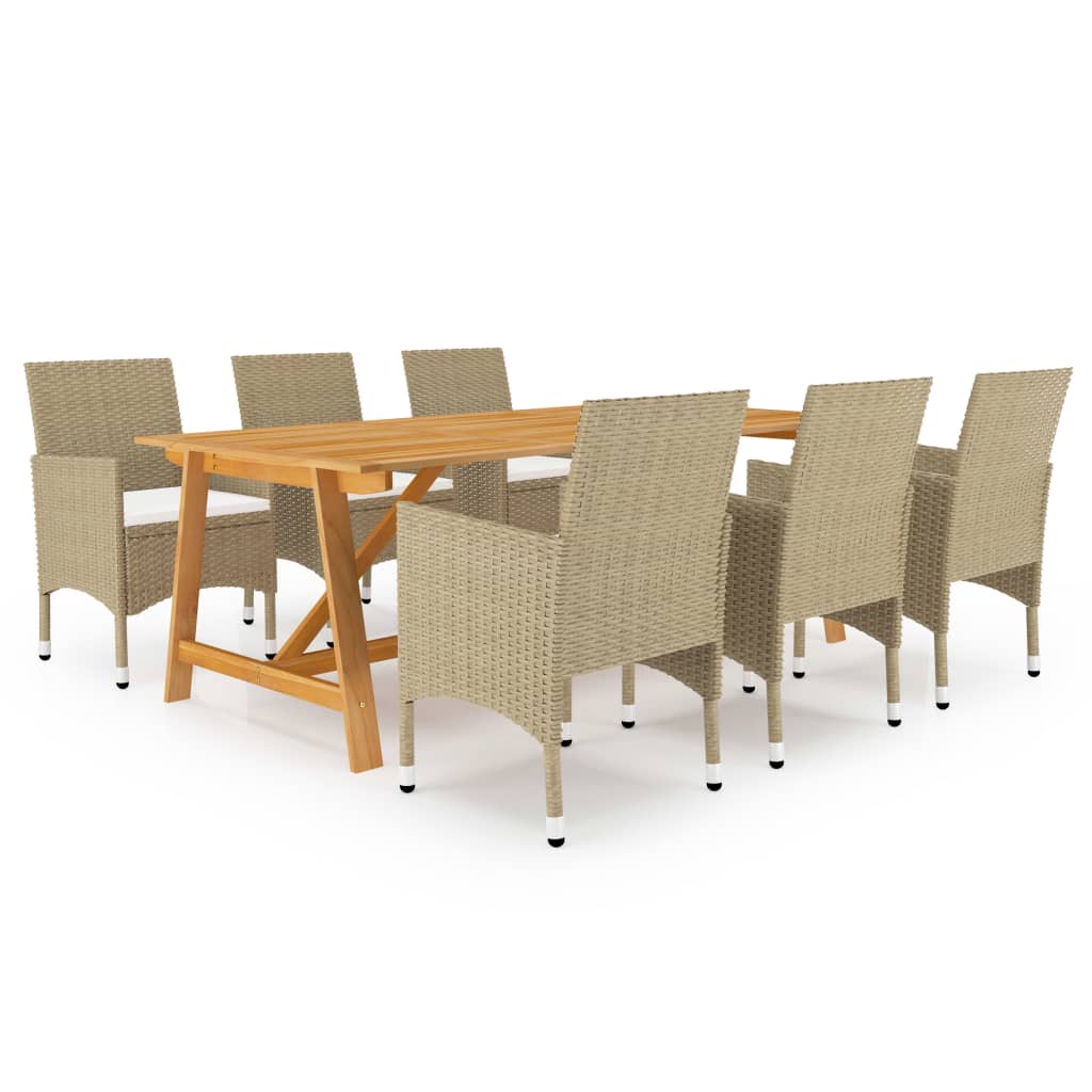 Juego de comedor de jardín 5 piezas negro