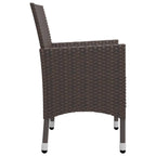 Juego de comedor de jardín 7 piezas marrón