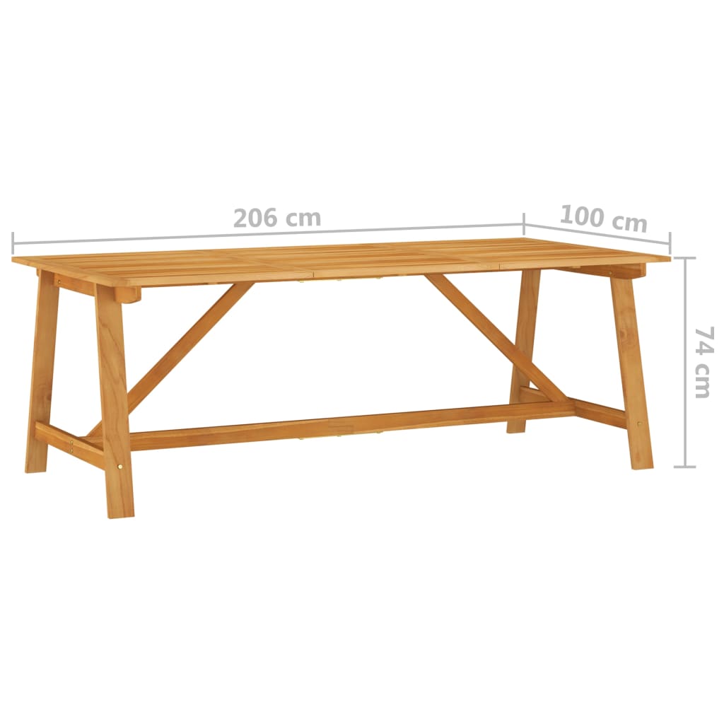 Juego de comedor de jardín 7 piezas marrón