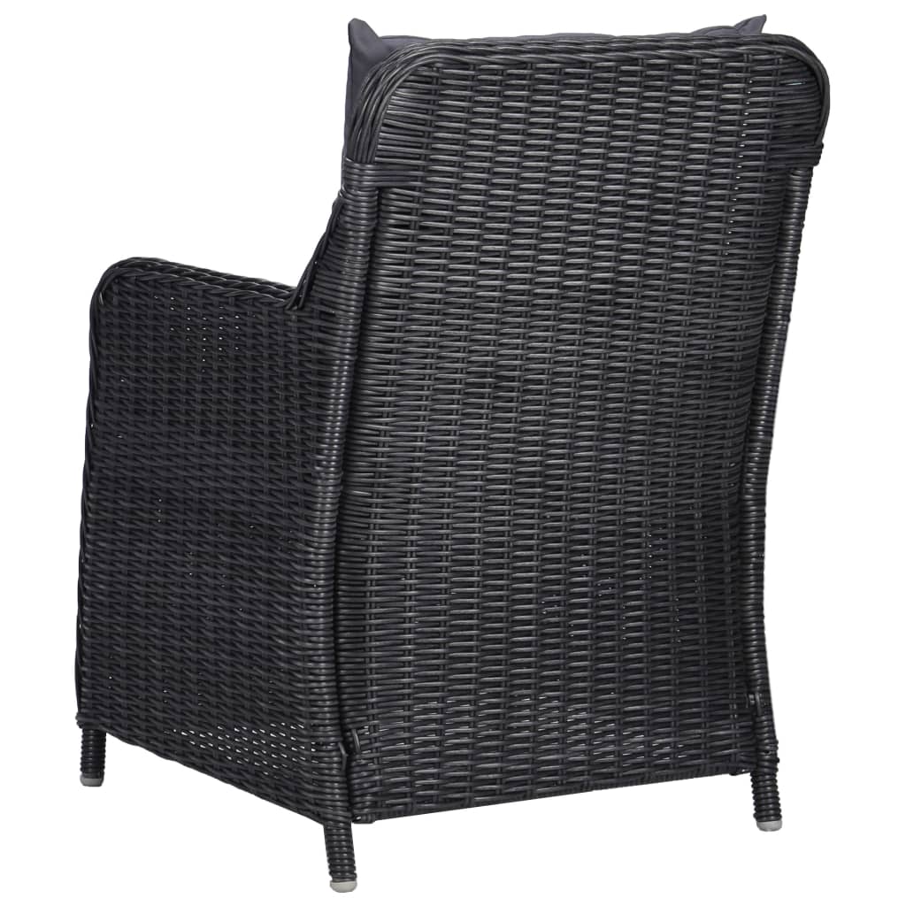 3067729 5 Piece Garden Dining Set Black (147875+2x46548)