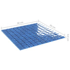 Azulejo Mosaico 11 pcs Azul 50 x 50 cm Cristal