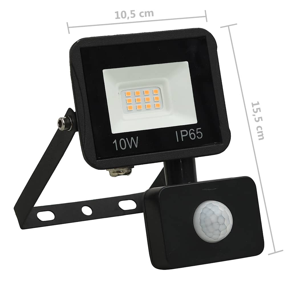 Foco LED con sensor 10 W blanco cálido