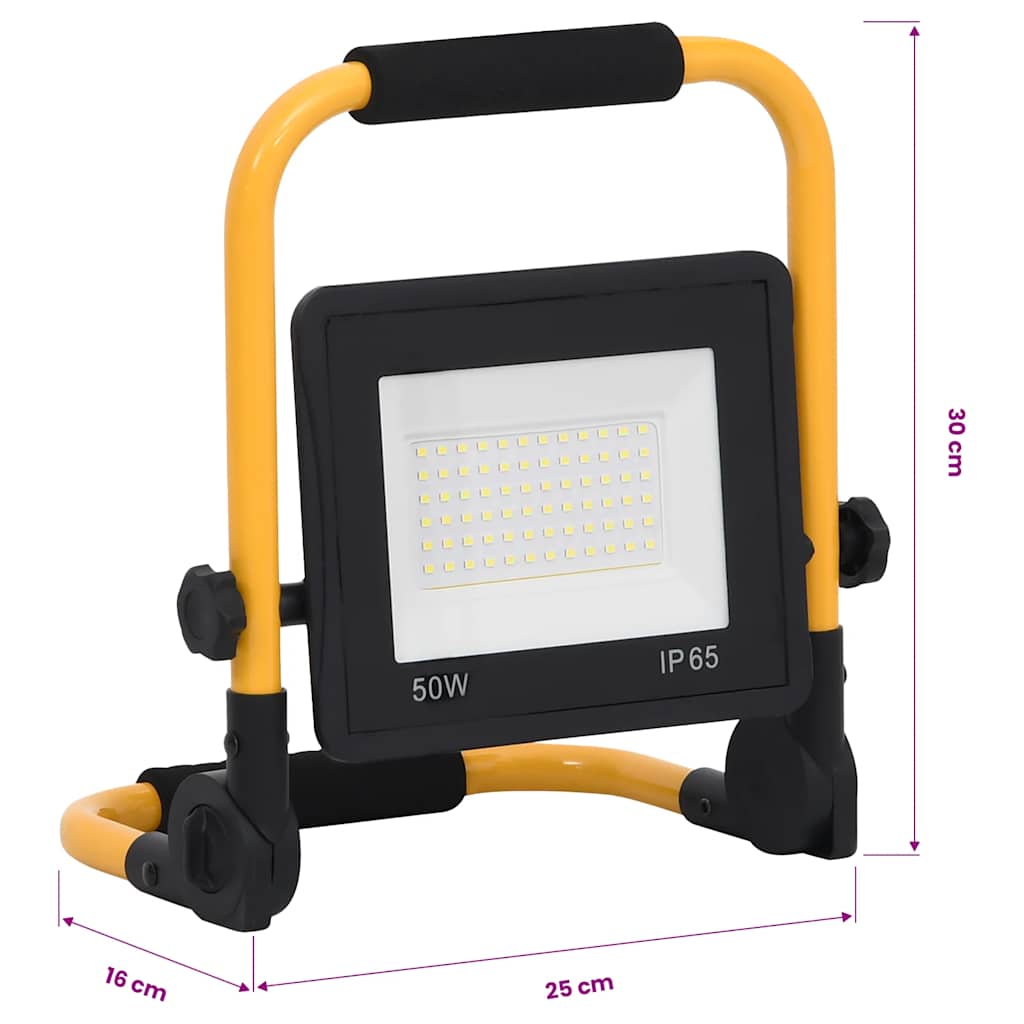 Foco LED con asa 50 W blanco frío