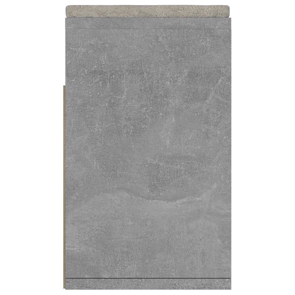 Zapatero cojín contrachapada gris hormigón 104x30x49 cm