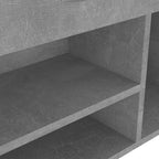 Zapatero cojín contrachapada gris hormigón 104x30x49 cm
