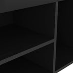 vi Zapatero con cojín madera de ingeniería negro brillo