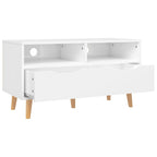 Mueble de TV madera de ingeniería blanco brillo 90x40x48,5 cm
