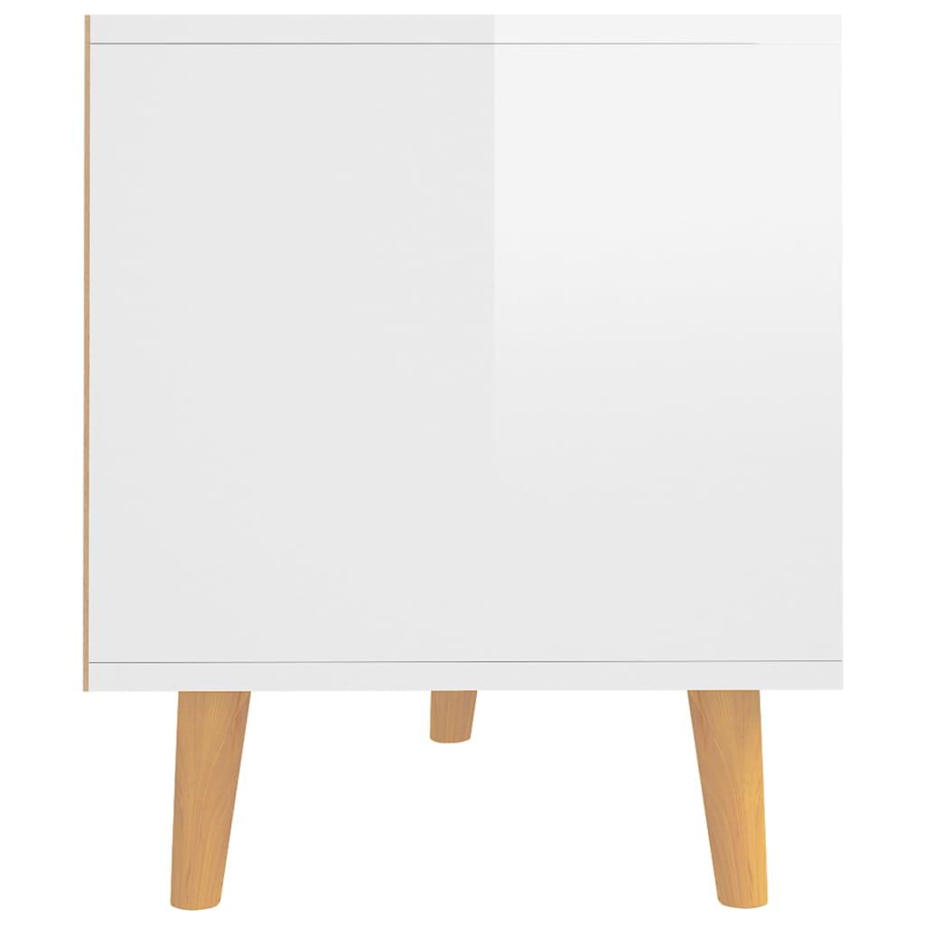 Mueble de TV madera de ingeniería blanco brillo 90x40x48,5 cm