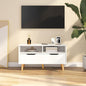 Mueble de TV madera de ingeniería blanco brillo 90x40x48,5 cm
