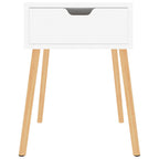 Mesitas de noche 2 uds madera contrachapada blanco 40x40x56 cm