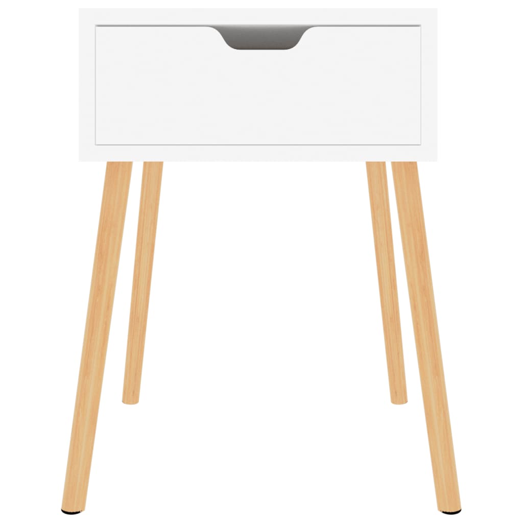 Mesitas de noche 2 uds madera contrachapada blanco 40x40x56 cm