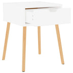 Mesitas de noche 2 uds madera contrachapada blanco 40x40x56 cm