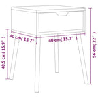 Mesitas de noche 2 uds madera contrachapada blanco 40x40x56 cm