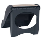 Escalera para perros plegable de 3 peldaños gris oscuro