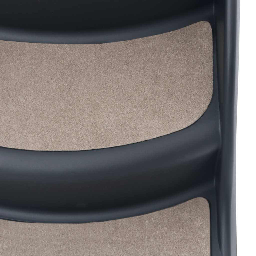 Escalera para perros plegable de 3 peldaños gris oscuro