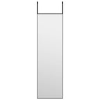 Espejo de puerta cristal y aluminio negro 30x100 cm