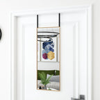 Espejo de pared arco de hierro negro 100x110 cm
