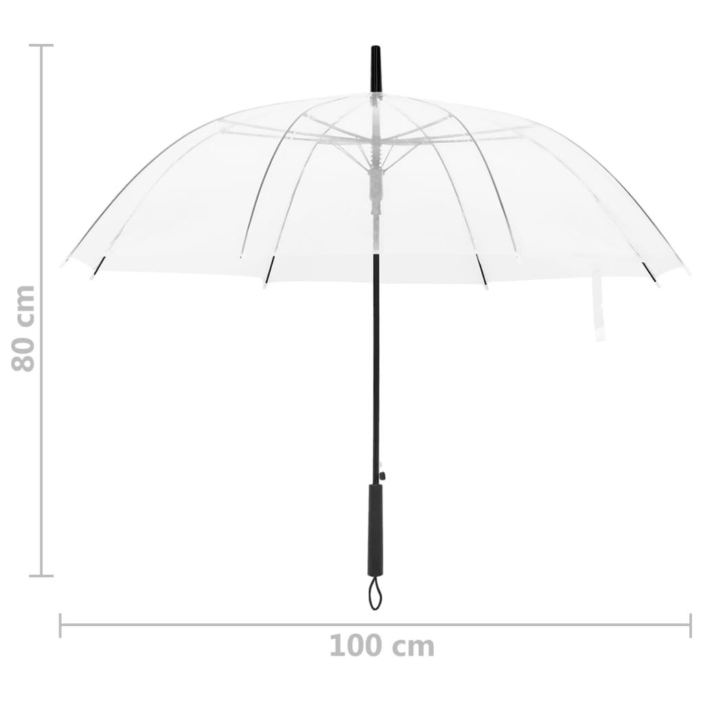 Paraguas transparente 100 cm