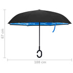 Paraguas mango forma en C negro 108 cm