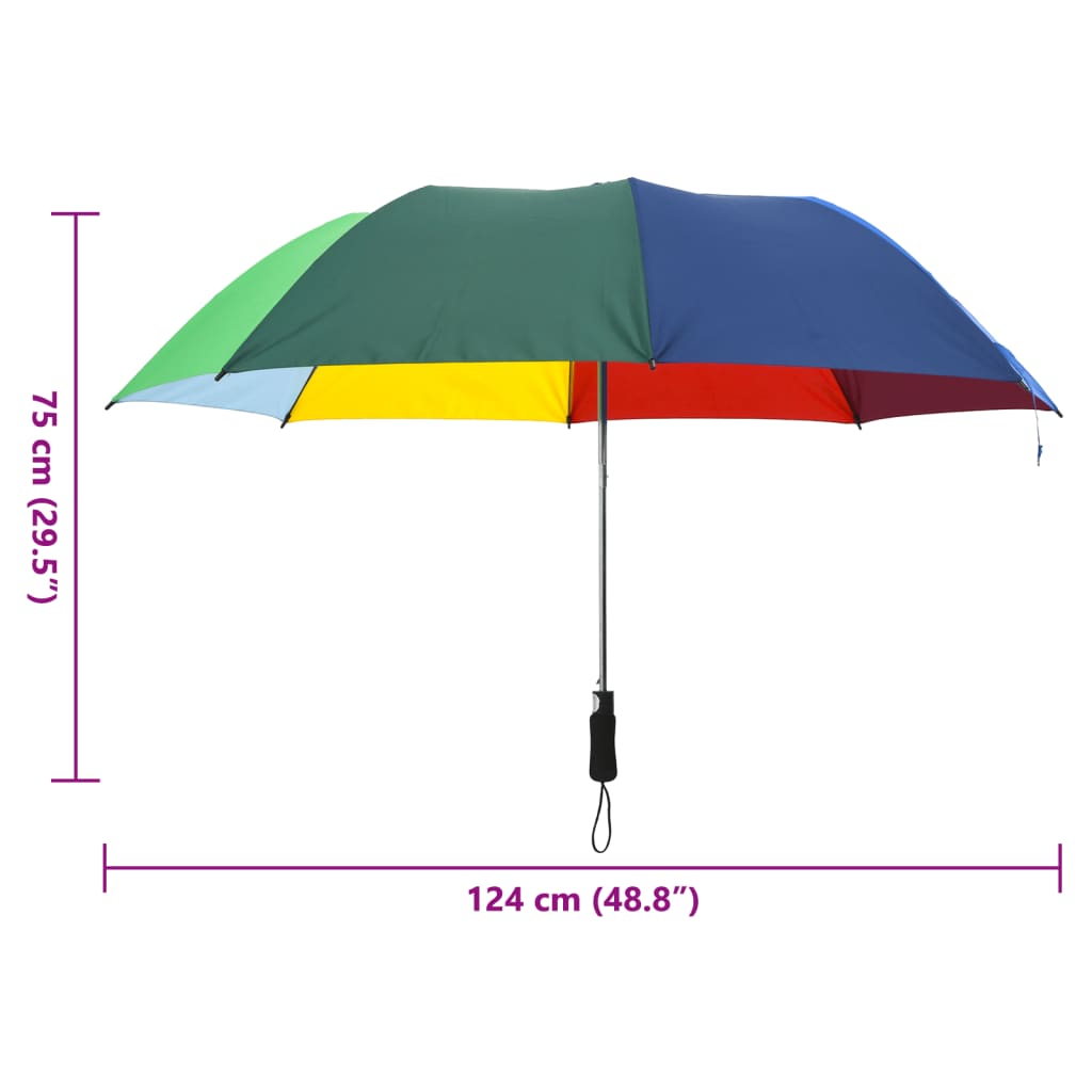 Paraguas plegable automático multicolor 124 cm