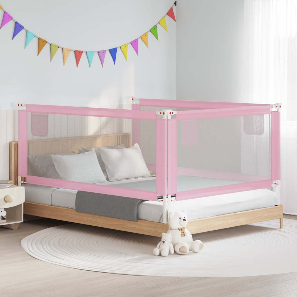 Barandilla de seguridad cama de niño azul tela 100x25 cm
