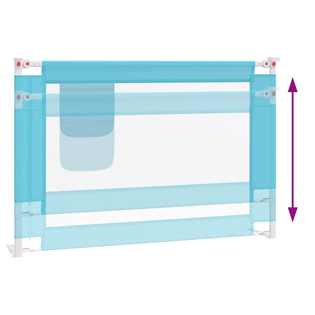 Barandilla de seguridad cama de niño azul tela 100x25 cm