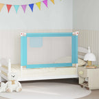 Barandilla de seguridad cama de niño azul tela 100x25 cm