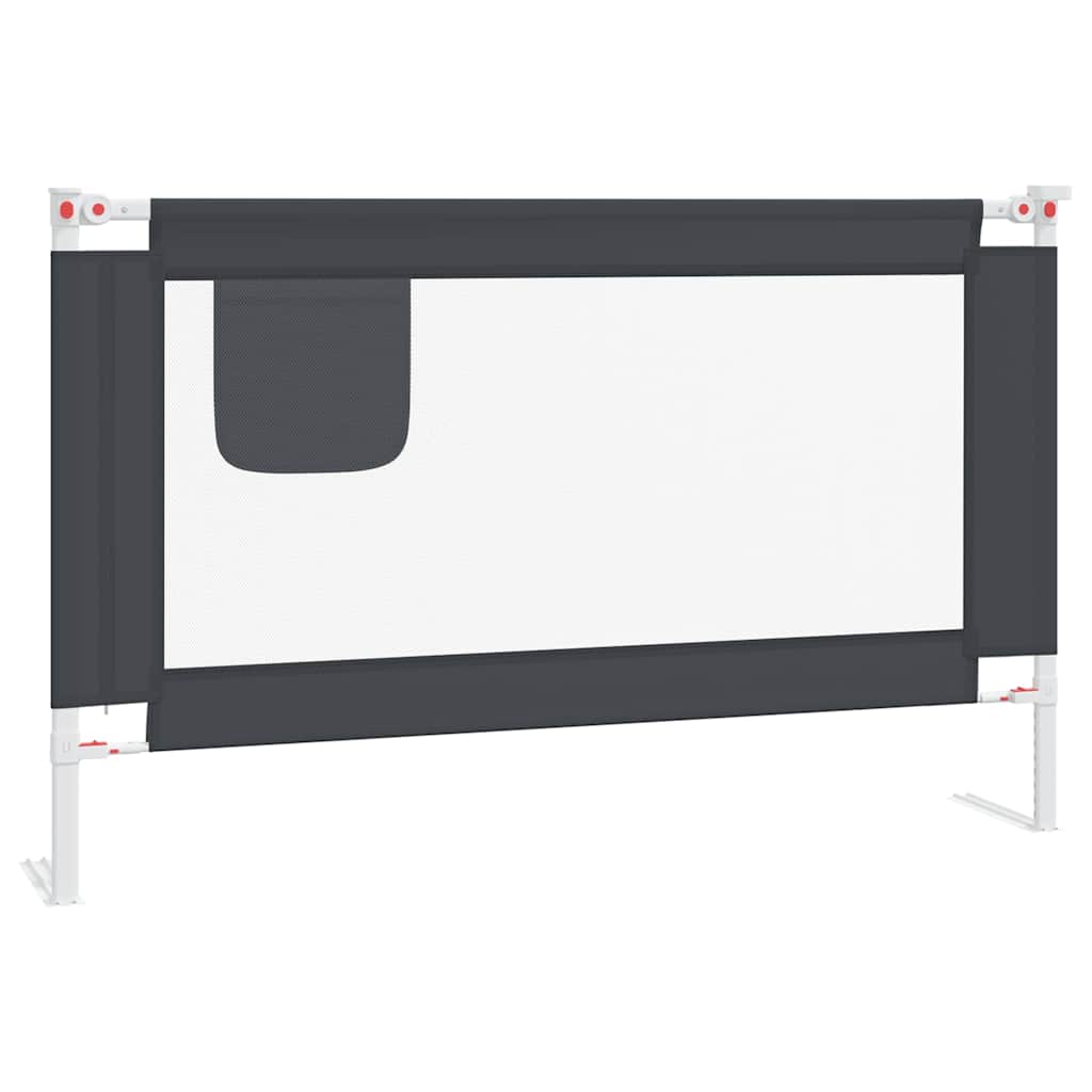 Barandilla de seguridad cama de niño gris oscuro tela 120x25 cm