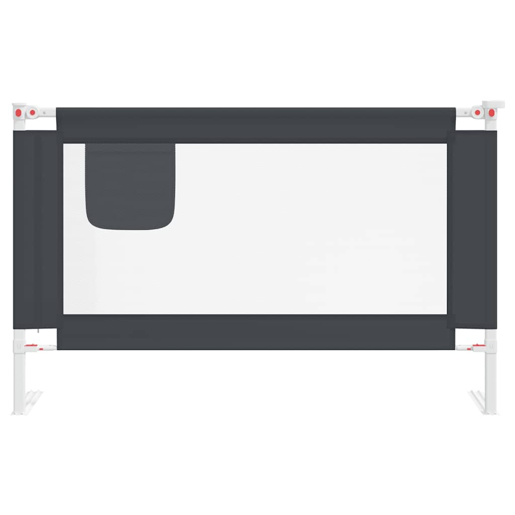 Barandilla de seguridad cama de niño gris oscuro tela 120x25 cm