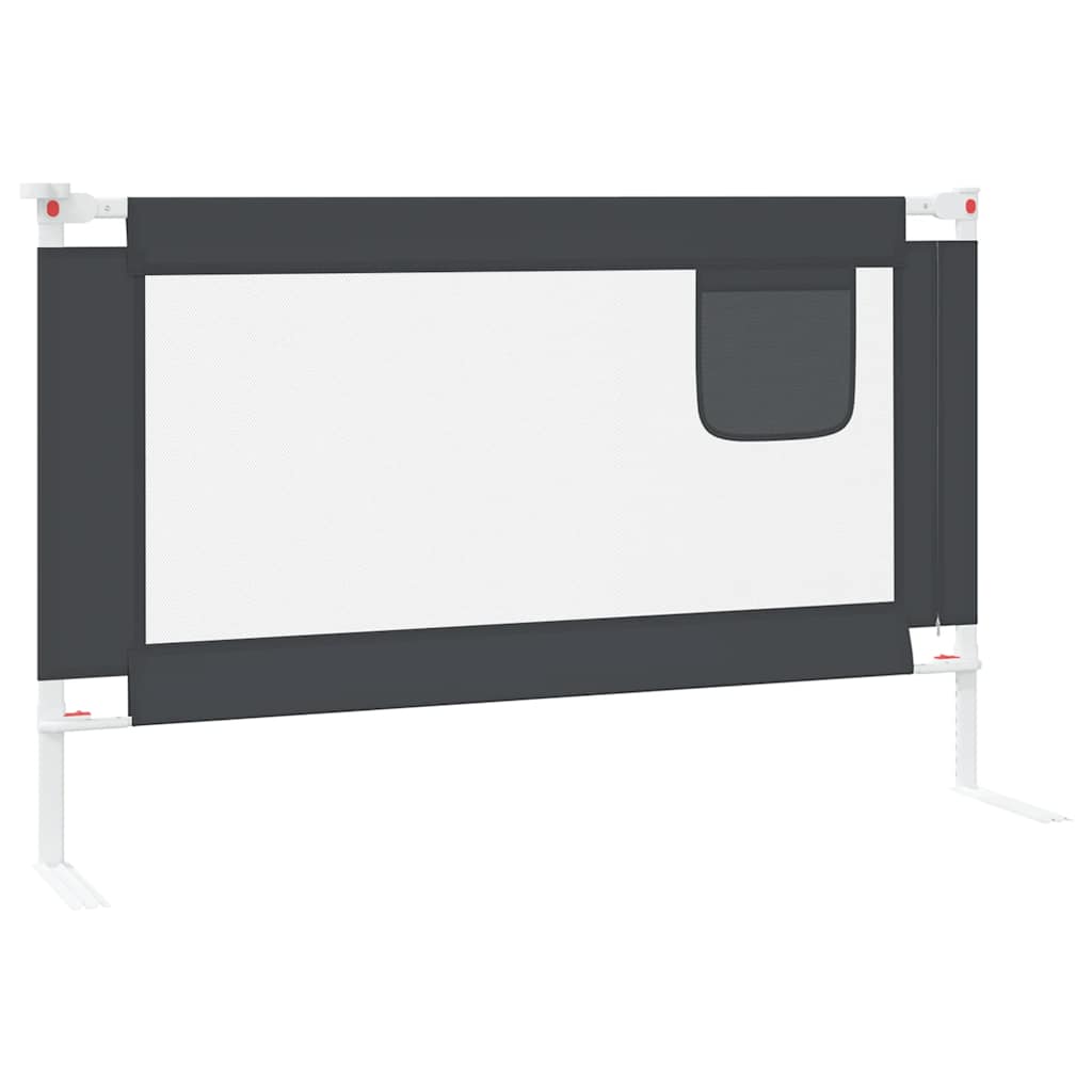 Barandilla de seguridad cama de niño gris oscuro tela 120x25 cm