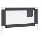 Barandilla de seguridad cama de niño gris oscuro tela 120x25 cm