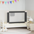 Barandilla de seguridad cama de niño gris oscuro tela 120x25 cm