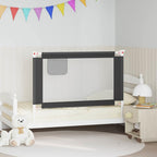 Barandilla de seguridad cama de niño gris oscuro tela 120x25 cm